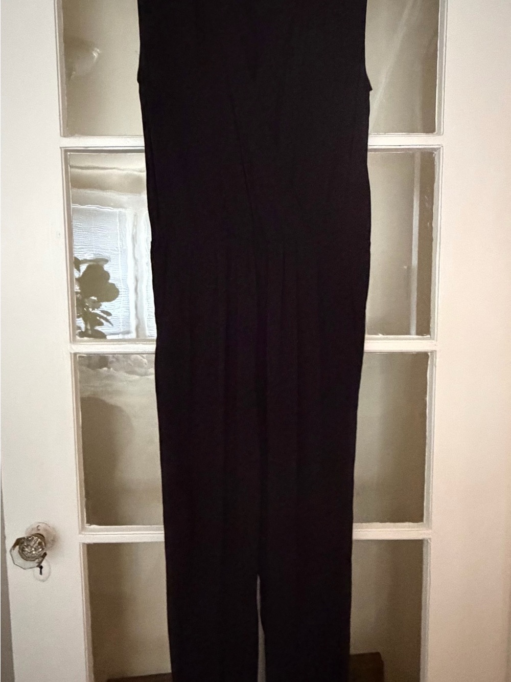 Diane Von Furstenberg Black Sleeveless Wide-Leg Jumpsuit